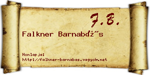 Falkner Barnabás névjegykártya